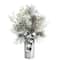 2.5ft. Frosted Greenery & Pinecone with Plaid Bow in Decorative Tin Artificial Christmas Arrangement